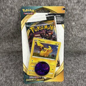 ✅Pokemon TCG Sword & Shield Darkness Ablaze Booster Pack With Pikachu Promo Card